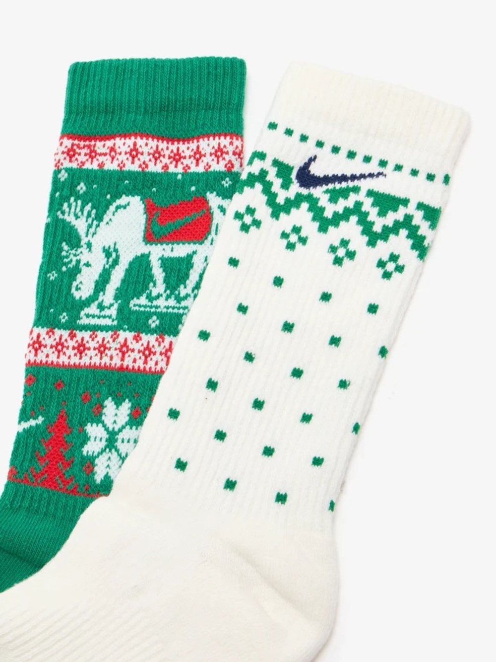 Lot Of 2 Nike Everyday Cushioned Winter Wonderland 2-Pack Crew Socks Size 6-8 M - Picture 4 of 5